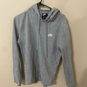 grey lightweight Nike hoodie